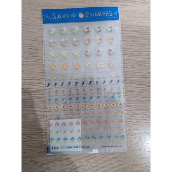 VTG Sanrio PlannerStickers Little Cottonwood Cottage Japan Sealed Rare 1990 1995 - Picture 2 of 7